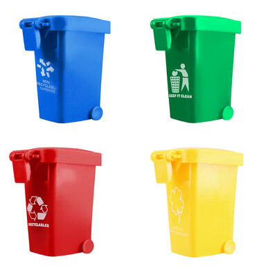 

Siaonvr Color Trash Can Toy Garbage Trucks Trash Cans Mini Curbside Vehicle Garbage Bin