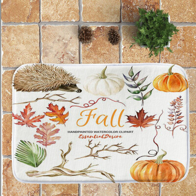 

Tailored Thanksgiving Day Pumpkin lantern Entrance Door Bathroom Mat Indoor Bath Decor