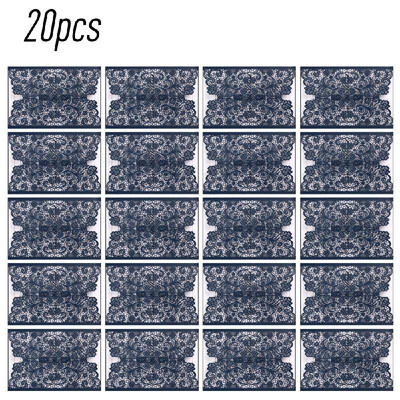 

20Pcs Pearl Paper Wedding Invitation Cards Greeting Card Kits Event Party Supplies with Blank Inner Sheet
