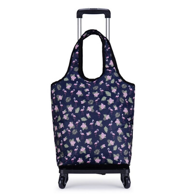 

4 Wheels Large Capacity Waterproof Roller Trolley Bags Folding Shopping Cart Carritos Para La Compra Reusable Travel school Bag