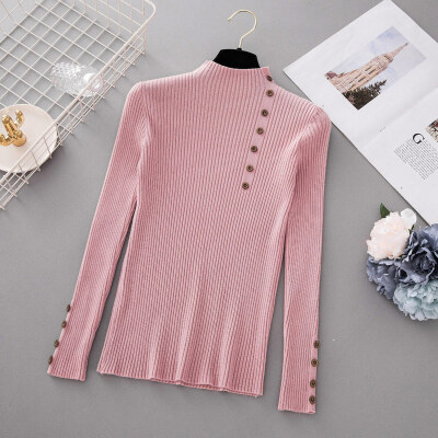 

Fall Turtleneck Sweater Women Spring Autumn Solid Knitted Pullover Slim Soft Jumper Sweater Pull Femme