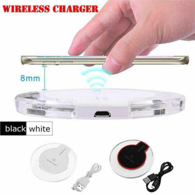 

New Qi Wireless Fast Charger Clear Charging Pad for iPhone & SamsungMoto Phones