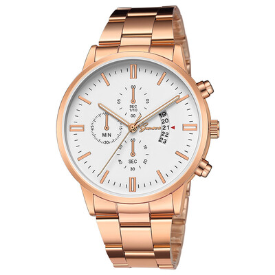 

Gobestart Mens Stainless Steel Quartz Analog Date Wrist Watch Sport Watches Gifts