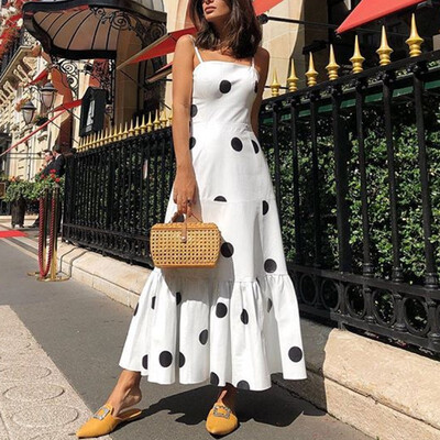 

Womens Sleeveless A-Line High Waist Midi Dress