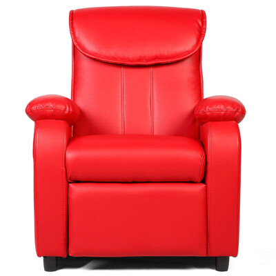 

Kid Recliner Sofa Armrest Chair -Red