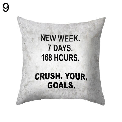 

Encouraging Letter Suqare Throw Pillow Case Cushion Cover Sofa Bedding Articles