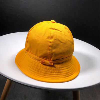 

Cute Japanese students small yellow hat female version of outdoor windproof hat summer sunshade fishermans hat can be folded