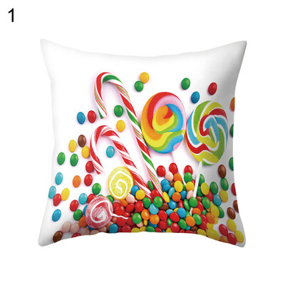 

Multicolor Candy Food Cushion Cover Home Office Cafe Car Decoration Pillow Case