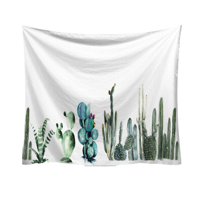 

Gobestart Fashion Tapestry Green Cactus Style Pattern Decorative Tapestry Home Decor