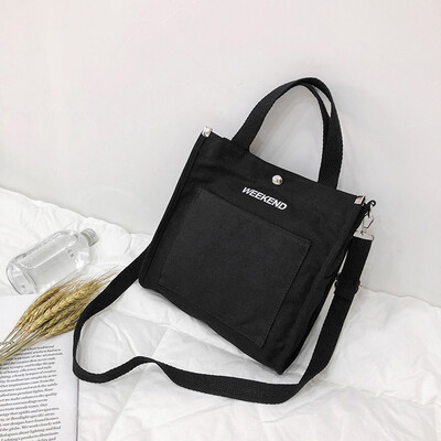 

Tailored Female Letter Canvas Bag Canvas Shoulder Bag Female Bag Student Laptop Bag