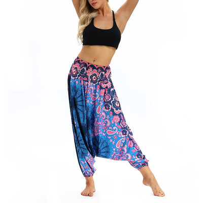 

Boho Women Loose Baggy Gym Yoga Pants Ladies Floral Print Lantern Long Trousers