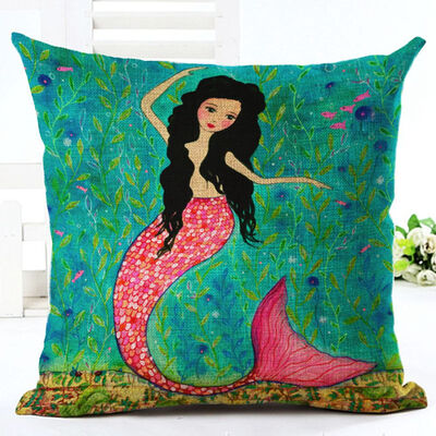 

Marine Animal Cotton Linen Pillowcase Sofa Cushion Cover Home Decoration