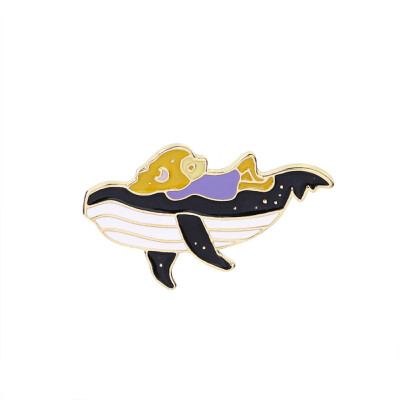 

1Pcs Shark Whale Brooch All-match Backpack Badge Denim Jeans Jewelry Accessories