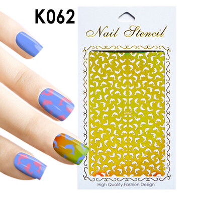 

Toponeto 1Pc Irregular Hollow Nail Art Vinyls Stencil Stickers Manicure
