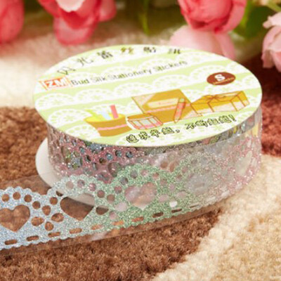 

New Pattern Colour Gold Powder Flash of Light Trumpet DIY Lace Adhesive Tape