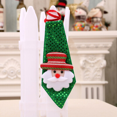 

〖Follure〗Christmas Tie Sequins Santa Claus Snowman deer Bear For Home Xmas Decoration