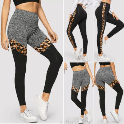 

Womens Leopard Sports YOGA Workout Gym Fitness Leggings Pants Athletic Clothes