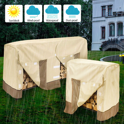 

Outdoor Yard Garden Firewood Cover Waterproof Dust Cover Sun Protection Oxford Cloth Foldable Drawstring Table Kitchen Aid