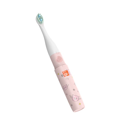 

Gb good children children electric toothbrush baby 3-12 years old children custom low shock sound wave light easy to hold soft toothbrush head small hungry magic series pink