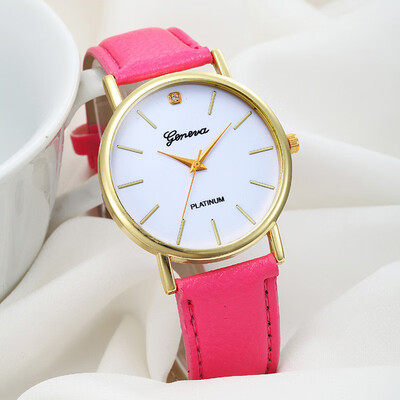 

Womens Watches Fashion Geneva Simple Leather Belt Bayan Saat Montre Femme Acier Inoxydable Watch