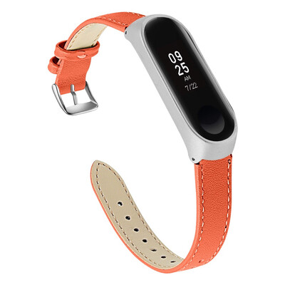 

ECSEM Wristband for Mi Band 3 Bracelet Genuine Leather Strap for Xiaomi Mi Band 4 Mi Band 3