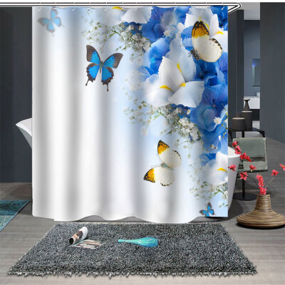 

〖Follure〗Popular Waterproof Shower Curtain With 12 Hooks Printed Bathroom 180x180cm