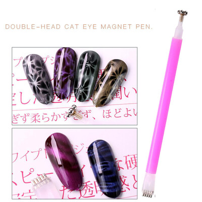 

Gobestart Double Head Magnet Stick Tool For 3D Magnetic Cat Eye Gel Magic Nail Art Manicu