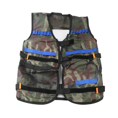 

Kids Outdoor Training Vest Adjustable Waistcoat Camouflage Jacket with Multi Storage Pockets for Nerf N-Strike Elite Series