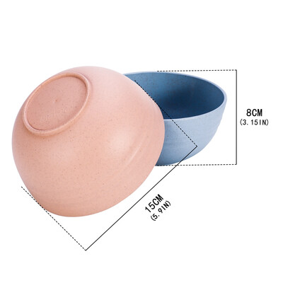 

4Pcs New Wheat Straw Creative Instant Noodle Bowl Household Rice Bowl