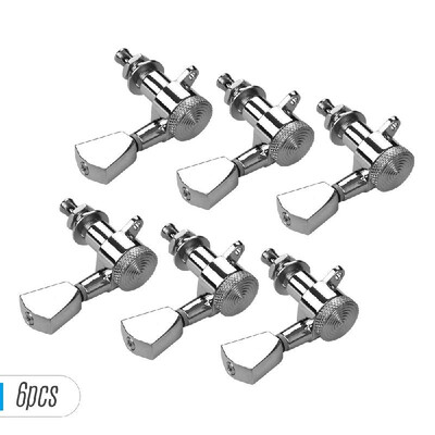 

Electric Guitar Machine Heads Knobs String Tuning Pegs Locking Tuners Pack of 6 Pieces 6R Guitar Accessories with Mounting Screws