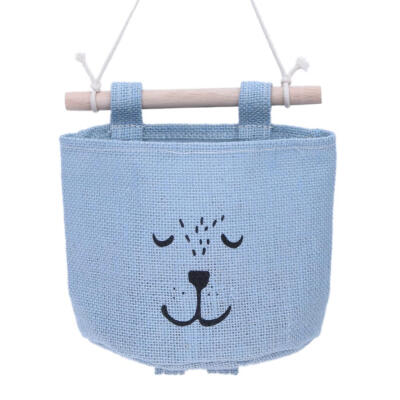 

One Layer Pocket Canvas Storage Bag Back Door Wall-Mounted Hanging Bag