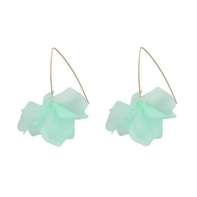 

ZA Fashion Resin Flower Long Earrings 2019 New Designs Bohemia Handmade Petal Dangle Earrings For Women Gift