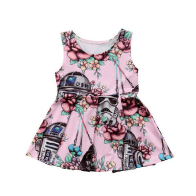 

Flowers Kids Girl Star Wars Dresses Bridesmaid Pageant Party Chiffon Tutu Dress