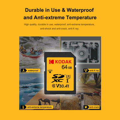 

Kodak U3 SD Card 256GB Memory Card UHS-II High Speed V30 SDXC Camera 4K HD Recrding
