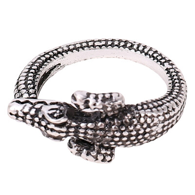 

Elegant Design Crocodile Adjustable Ancient Silver Finger Ring Wrap Charm Jewelry
