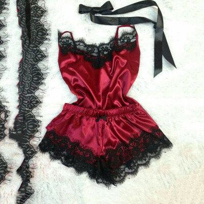 

Women Ladies Sexy Lace Sleepwear ShortsTops Pajamas Set Nightwear