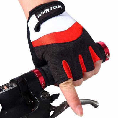 

Wolfbike Men Women Bicycle Cycling Half Finger Gloves