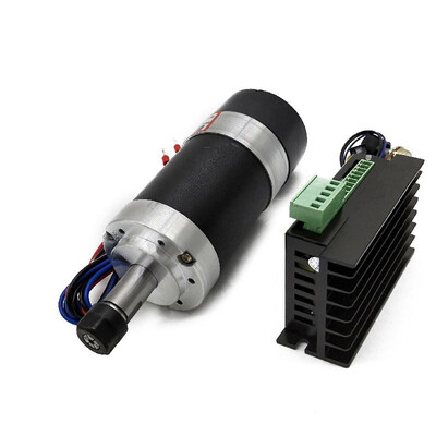 

500W 12000rpm ER11 DC Brushless Spindle Motor with Speed Drive Controller DIY Engraving Machine Accessories Set