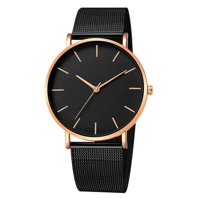 

2019 New Arrival Women Watch Mesh Band Stainless Steel Analog Quartz Wristwatch Minimalist Lady Business Luxury Black Watches