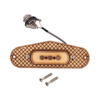

Three string 3 Pole Guitar Pickup Maple Wood Humbucker Pickup with 635mm Jack for Cigar Box Guitar