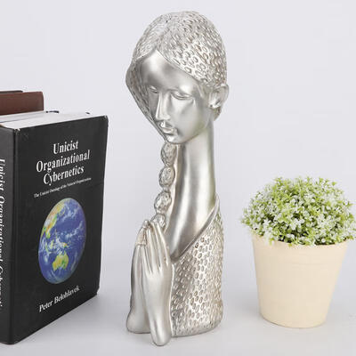 

Greensen Vintage Retro Girl Prayer Sculpture Home Desk Decor Ornament Photograph Props