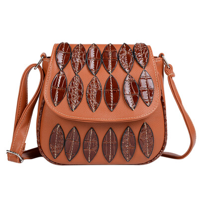 

Women PU Leather Leaves Embroidery Messenger Bag Shoulder Crossbody Bag
