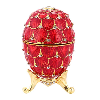 

Beauty Egg Luxury Rhinestones Jewelry Storage Box Easter Bejeweled Trinket