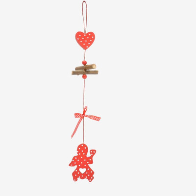 

DIY Red Christmas Snowflakes Star Tree Wooden Pendants