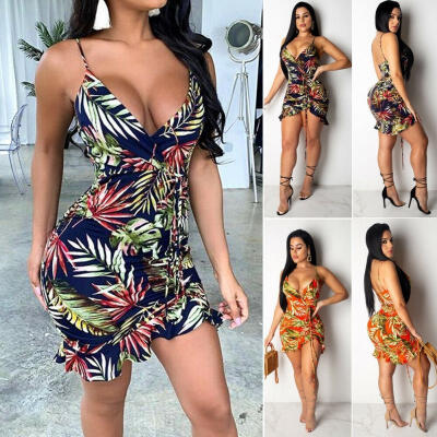 

Women Sleeveless Bandage Bodycon Evening Party Cocktail Club Short Mini Dress