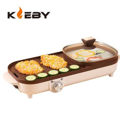 

KLEBY electric grill home smokeless electric oven Korean barbecue pot electric baking pan multi-function electric hot pot roast