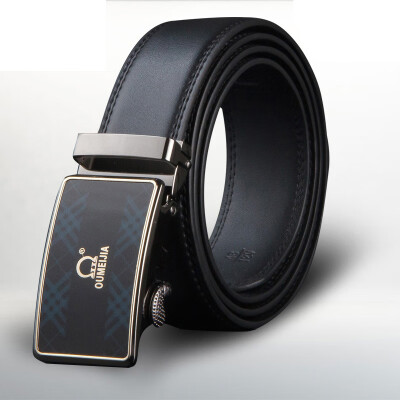 

Factory direct mens two-layer leather belt automatic buckle casual business pants with leather belt male one generation