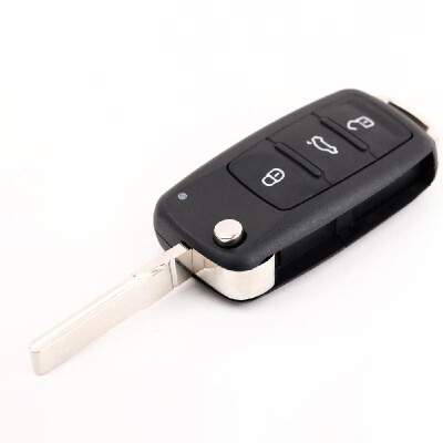 

3 Button Flip Remote Folding Key Shell Case for VW Polo Golf MK6 Touareg