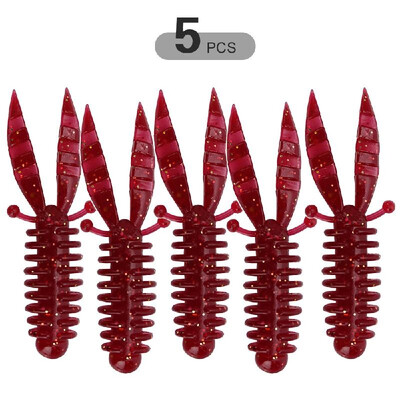 

5PCS Soft Shrimp 55cm 15g Bait Soft Lures 10cm 10g Swimbait for Freshwater Fishing