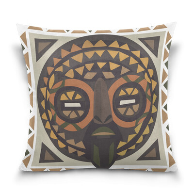 

ALAZA Throw Pillow Cover 16 X 16 inch Christmas Gift Cushion Cover with African Mask Printed Pillowcase
